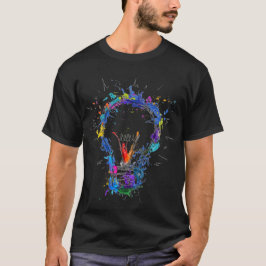 Gloeilamp met LED-lamp T-shirt