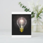 gloeilamp op blk 3-inch flap briefkaart (Staand voorkant)