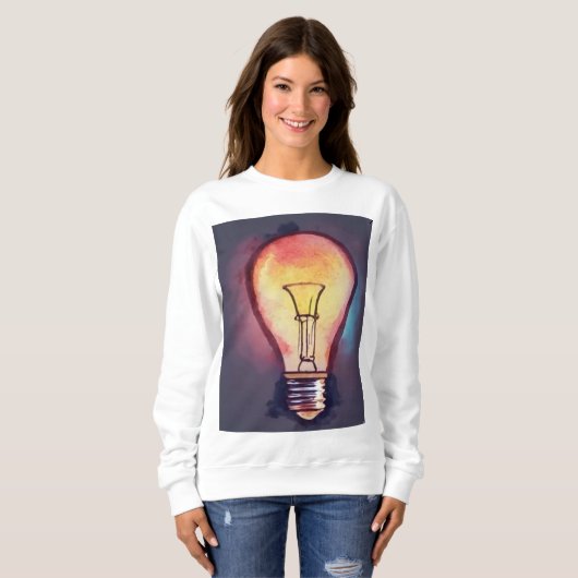 Gloeilamp Waterverf schilderen, gloeilamp Trui (Voorkant volledig)