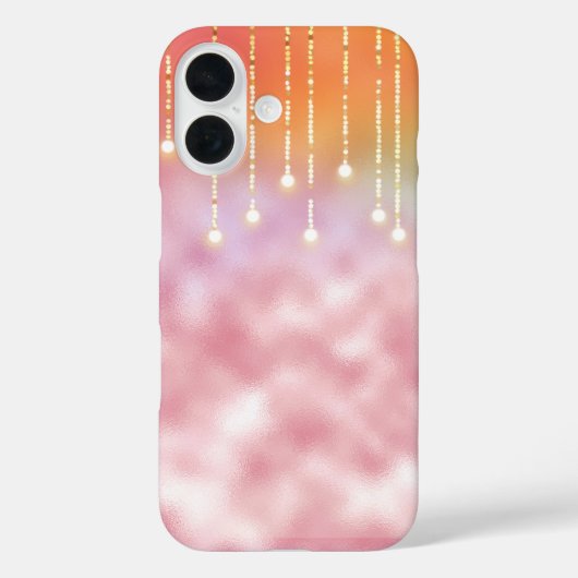 gloeilampen op roze vorst Case-Mate iPhone case (Achterkant)