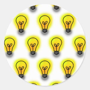 Gloeilampen Ronde Sticker