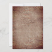  gloeilampen Rustic Brick Botanical Wedding Kaart (Achterkant)