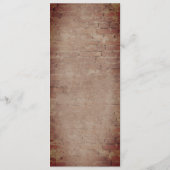  gloeilampen Rustic Brick Wedding Menu (Achterkant)