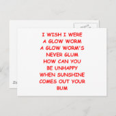 gloeiworm briefkaart (Voorkant / Achterkant)