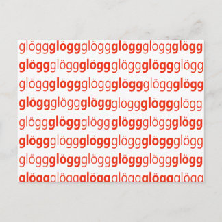 Glogg Glogg Glogg Funny Zweeds Briefkaart