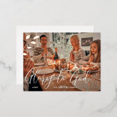 Gloire à Dieu Botanique Noël Foil Post de vacances (Recto/Verso)