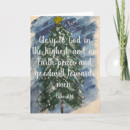 Gloire à Dieu Carte de Noël (Devant)