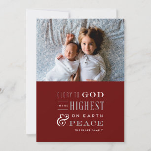 Gloire à Dieu Carte de Noël religieuse