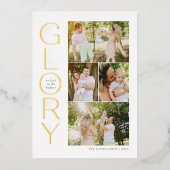 Gloire à Dieu Carte de Noël religieuse Foil (Recto)