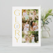 Gloire à Dieu Carte de Noël religieuse Foil (Debout devant)