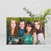 Gloire à Dieu Carte photo de Noël religieuse (Debout devant)