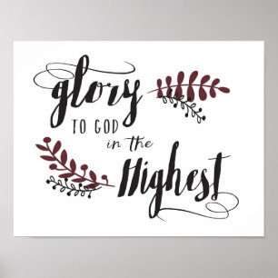 Gloire à Dieu dans la plus haute affiche