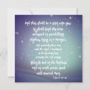 Gloire à Dieu dans les plus hautes cartes de Noël