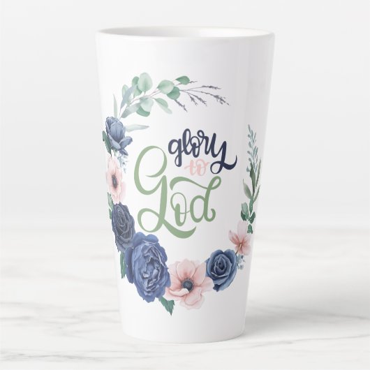 Gloire à Dieu La Bible inspire foi Latte Mug (Devant)