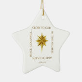 Gloire à Dieu Ornement en céramique de Noël (Droite)