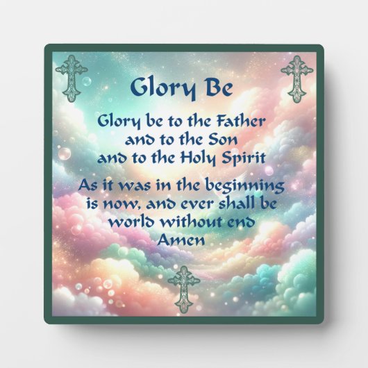 Gloire à la prière sur une plaque (Devant)