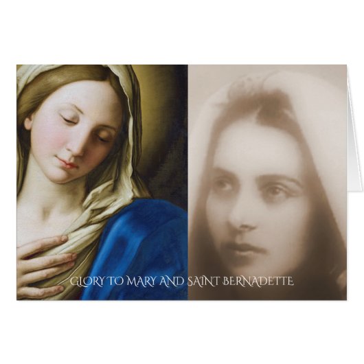 GLOIRE À MARY ET SAINT BERNADETTE (Devant horizontal)