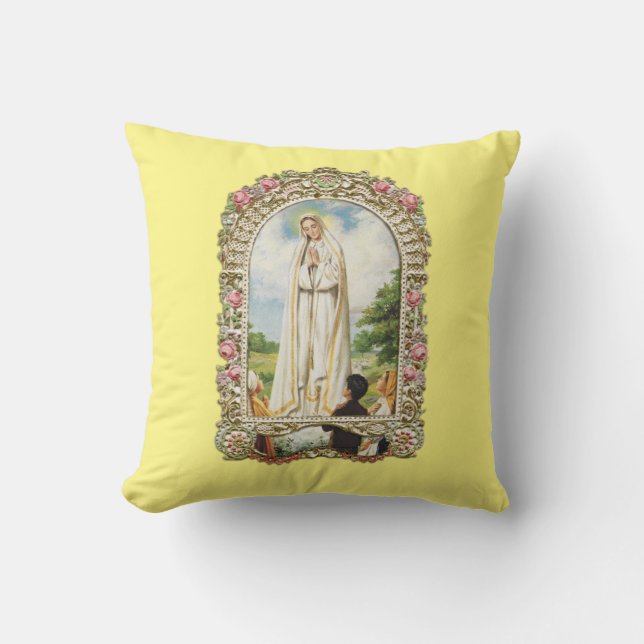 gloire à notre dame de fatima lancer oreiller (Recto)