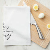 Gloire au nouveau-né King Noël serviette de cuisin (Quart Plié)