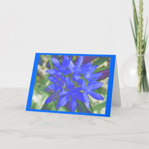 Gloire De La Carte De Voeux Bleu Fluorescent De Ne
