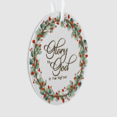 Gloire de la couronne de Noël à Dieu Bible Verset (devant)