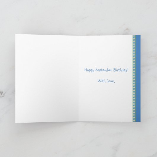 Gloire du matin Septembre Carte d'anniversaire, gr (Intérieur)