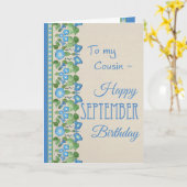 Gloire du matin Septembre Carte d'anniversaire pou (Fleur jaune)