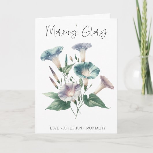 Gloire du matin Septembre Fleur de naissance Carte (Devant)