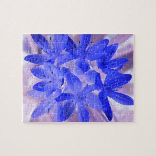 Gloire du Puzzle bleu bouillonnant de neige (Horizontal)