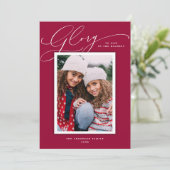 Gloire Élégante À Dieu Carte photo de Fêtes Religi (Debout devant)