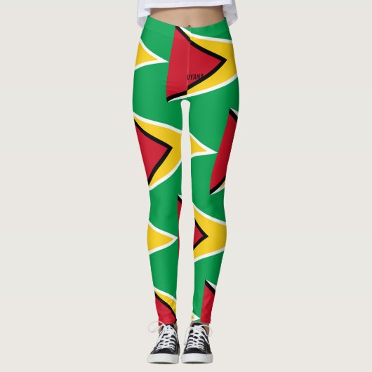 "Gloire guyanaise : Leggings personnalisés inspiré (Devant)