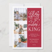 Gloire Lettrée À La Main | Carte de collage photo  (Devant)