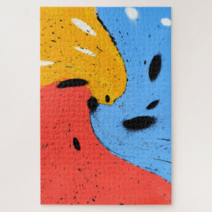 glooiende kleuren legpuzzel