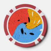 glooiende kleuren poker chips (Achterkant)