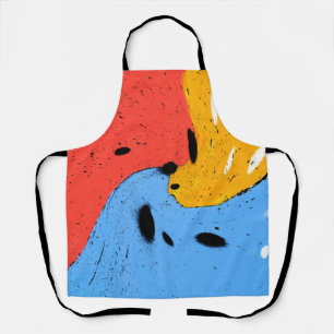 glooiende kleuren schort