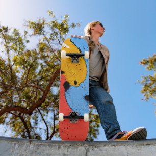 glooiende kleuren skateboard