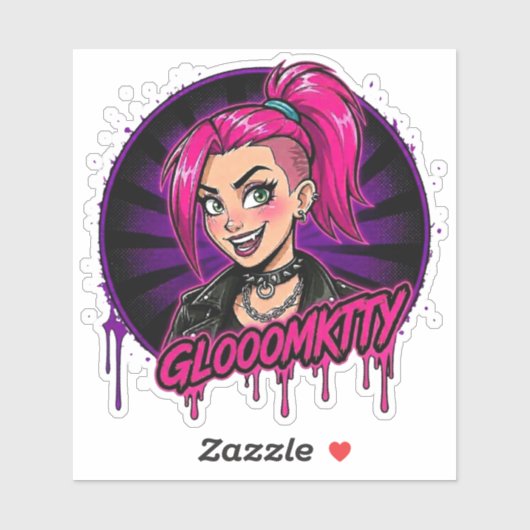 Gloomkitty vinyl sticker (Vel)