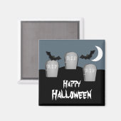 Gloomy Graveyard Halloween Magnet Magneet (Voorkant / Achterkant)