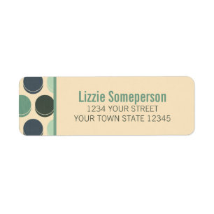 Gloomy Ocean Trendy Polka Dot Pattern Etiket