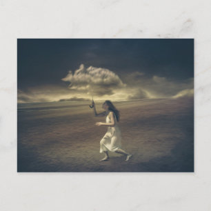 Gloomy zonder dat je je mist of een fantasiekunst briefkaart