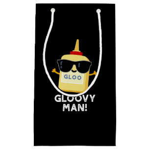 Gloovy Man Funny Super Glue Pun Dark BG Klein Cadeauzakje