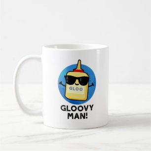 Gloovy Man Funny Super Glue Pun Koffiemok