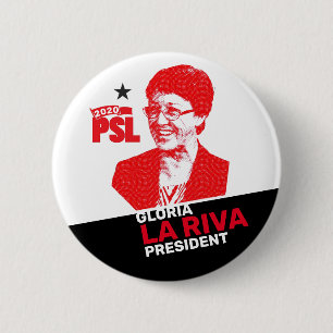 Gloria La Riva voor President 2020 Ronde Button 5,7 Cm