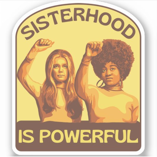 Gloria Steinem en Angela Davis Portrait Sticker (Voorkant)