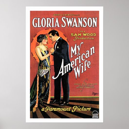 Gloria Swanson My American Wivie Poster (Devant)