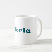 Gloria Typographie Café Mug (Devant droit)