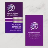 Gloride Paarse lagen Zilvervis Christelijke vis Visitekaartje (Voorkant / Achterkant)