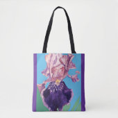 Gloride Paarse Waterverf Iris Flower Floral Bag Draagtas (Voorkant)