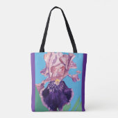 Gloride Paarse Waterverf Iris Flower Floral Bag Draagtas (Achterkant)