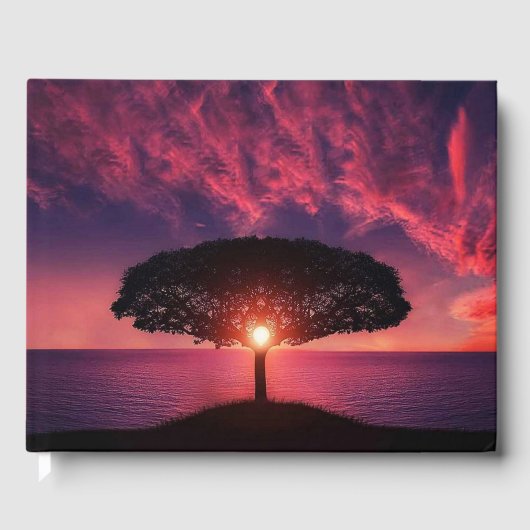 Gloride Setting Sun Funeral Guest Book Gastenboek (Voorkant)